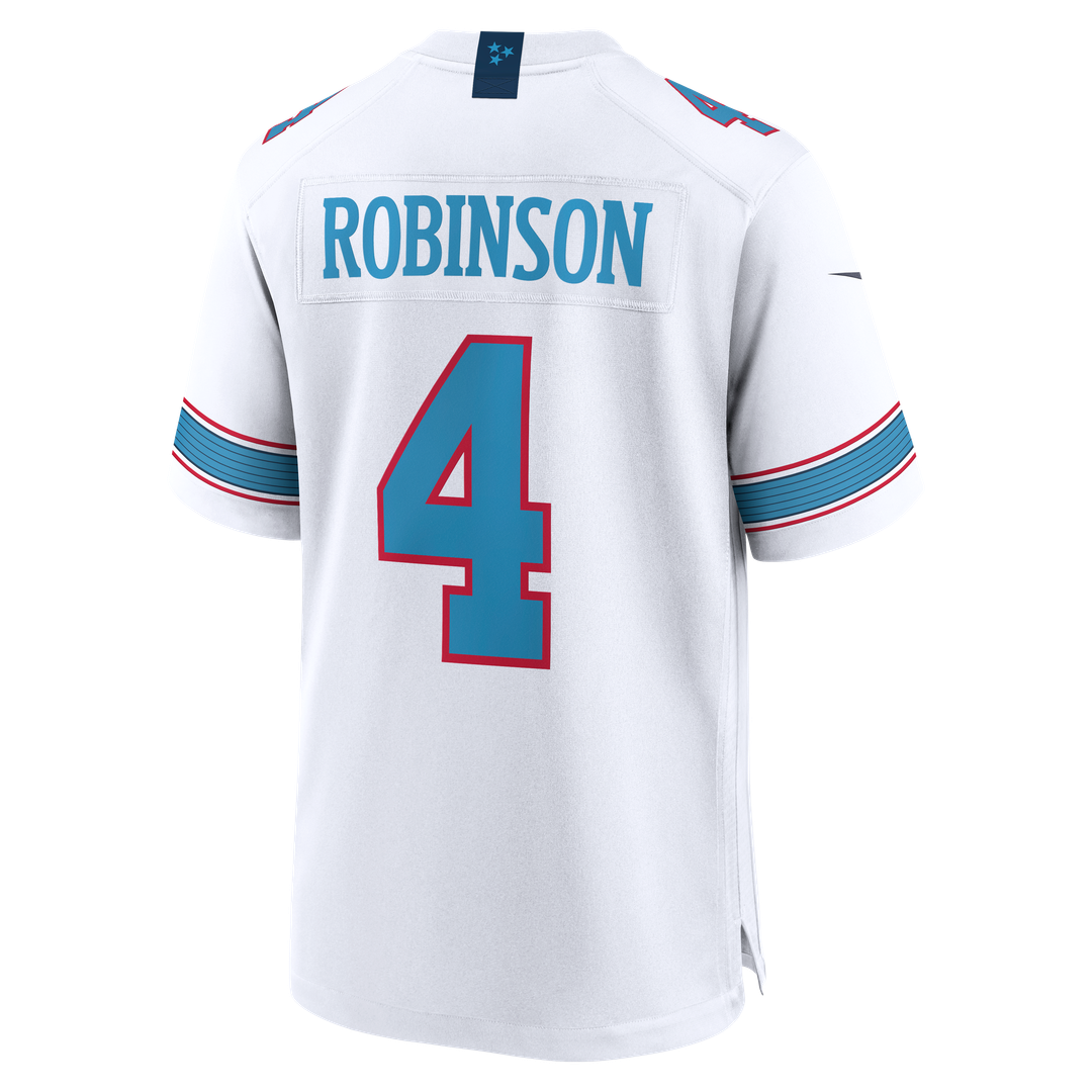 Wan'Dale Robinson Tennessee Titans Nike White Game Jersey