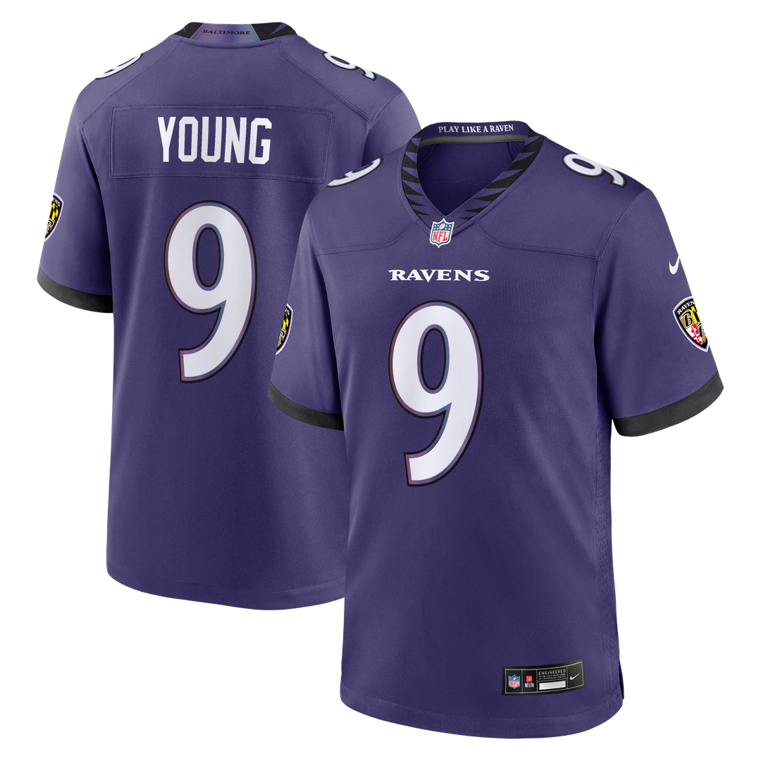 Zion Young Baltimore Ravens Nike Purple Team Game Jersey