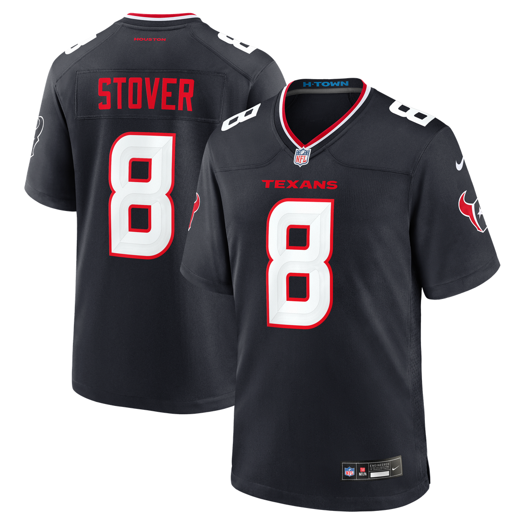 Cade Stover Houston Texans Nike Navy Team Game Jersey