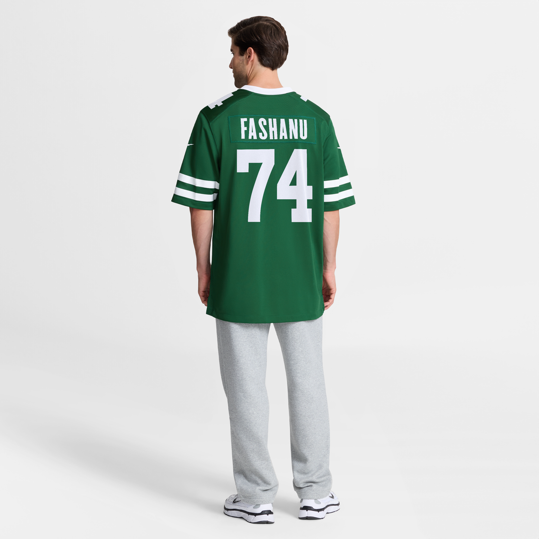Olu Fashanu New York Jets Nike Gotham Green Player Game Jersey