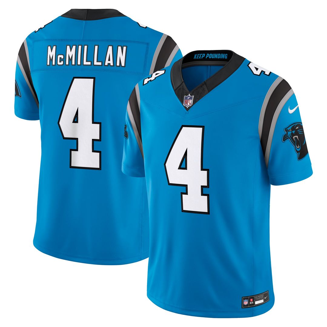 Tetairoa McMillan Carolina Panthers Nike Blue Alternate Vapor F.U.S.E. Stitched Limited Jersey