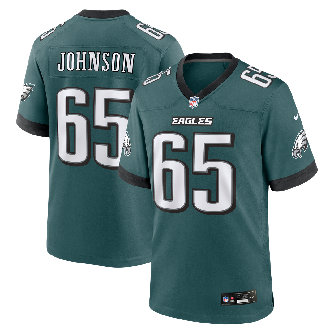 Lane Johnson Philadelphia Eagles Nike Midnight Green Team Game Jersey