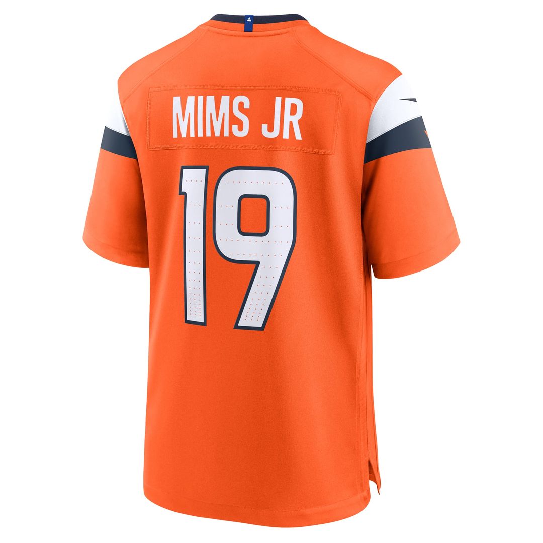 Marvin Mims Jr Denver Broncos Nike Orange Team Game Jersey
