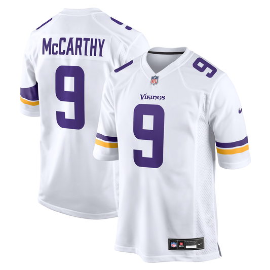 J.J. McCarthy Minnesota Vikings Nike White Game Jersey