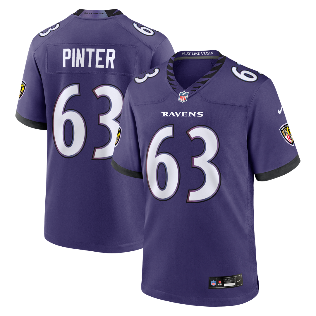 Danny Pinter Baltimore Ravens Nike Purple Team Game Jersey