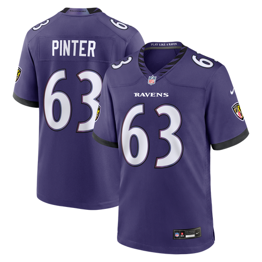 Danny Pinter Baltimore Ravens Nike Purple Team Game Jersey