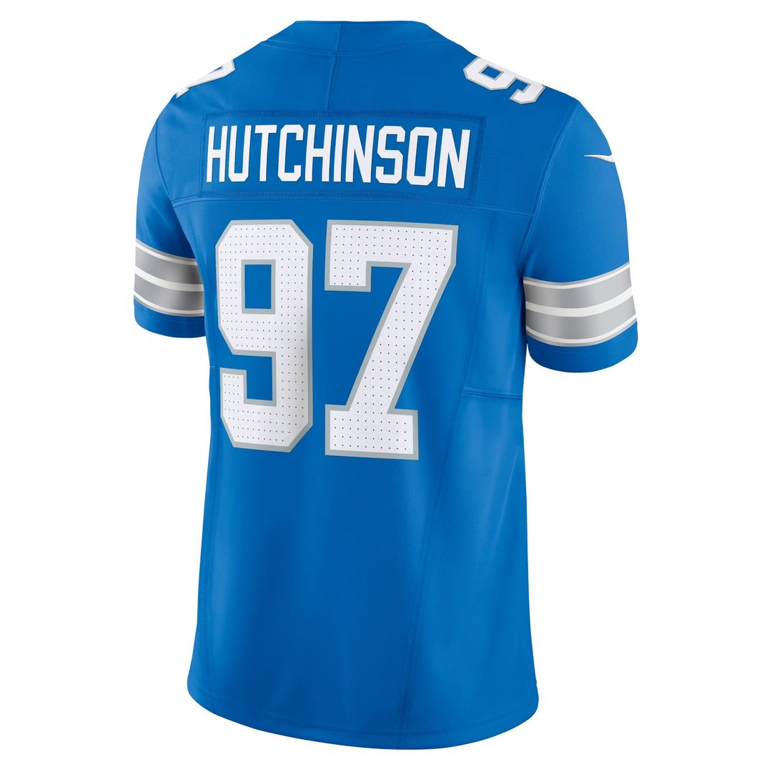 Aidan Hutchinson Detroit Lions Nike Blue Team Vapor F.U.S.E. Limited Jersey