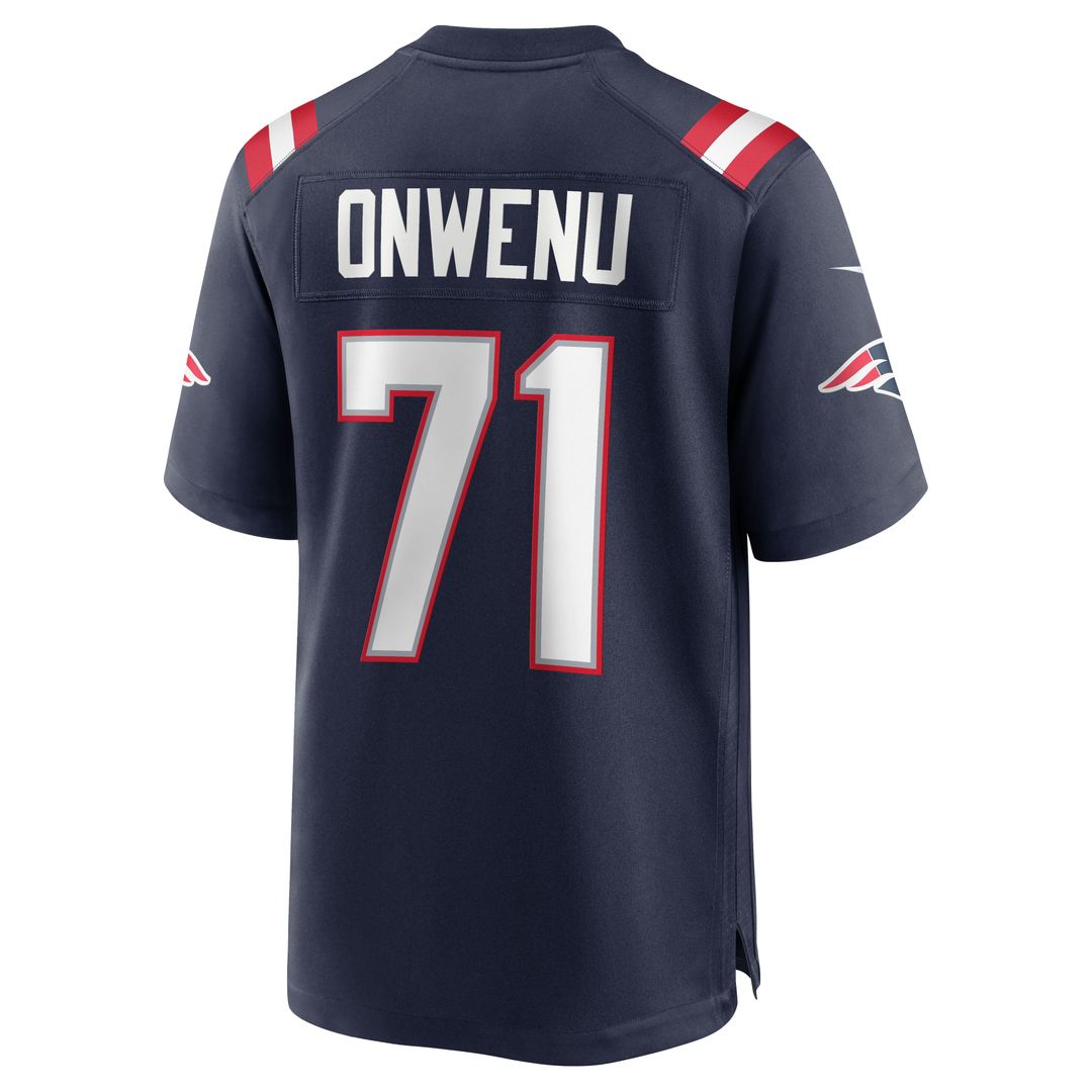 Mike Onwenu New England Patriots Nike Navy Team Game Jersey