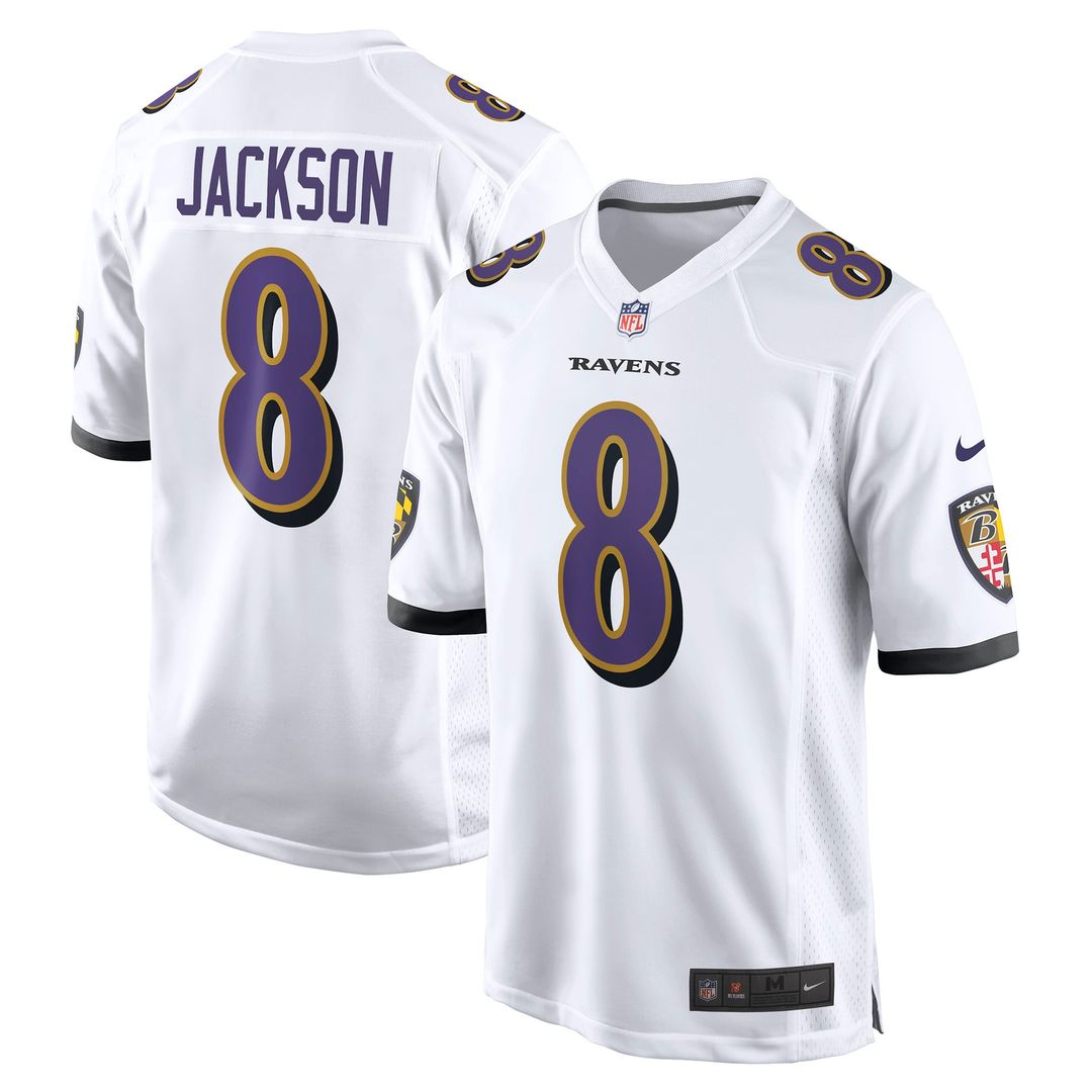 Lamar Jackson Baltimore Ravens Nike White Game Jersey