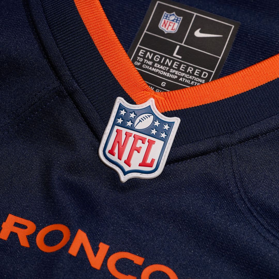 Bo Nix Denver Broncos Nike Navy Alternate Game Jersey