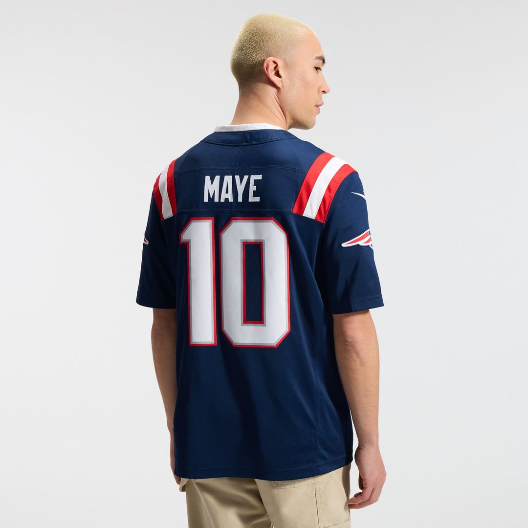 Drake Maye New England Patriots Nike Navy Team Vapor F.U.S.E. Stitched Limited Jersey
