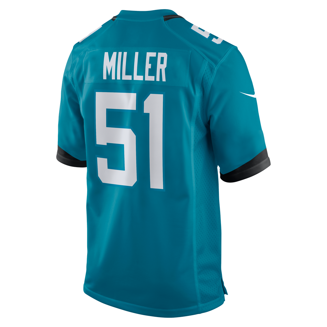 Ventrell Miller Jacksonville Jaguars Nike Teal Game Jersey