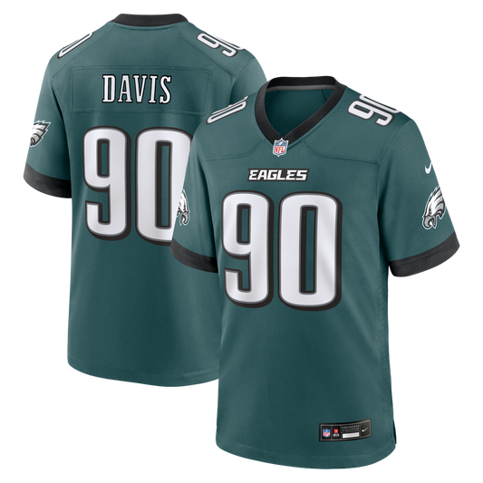 Jordan Davis Philadelphia Eagles Nike Midnight Green Team Game Jersey