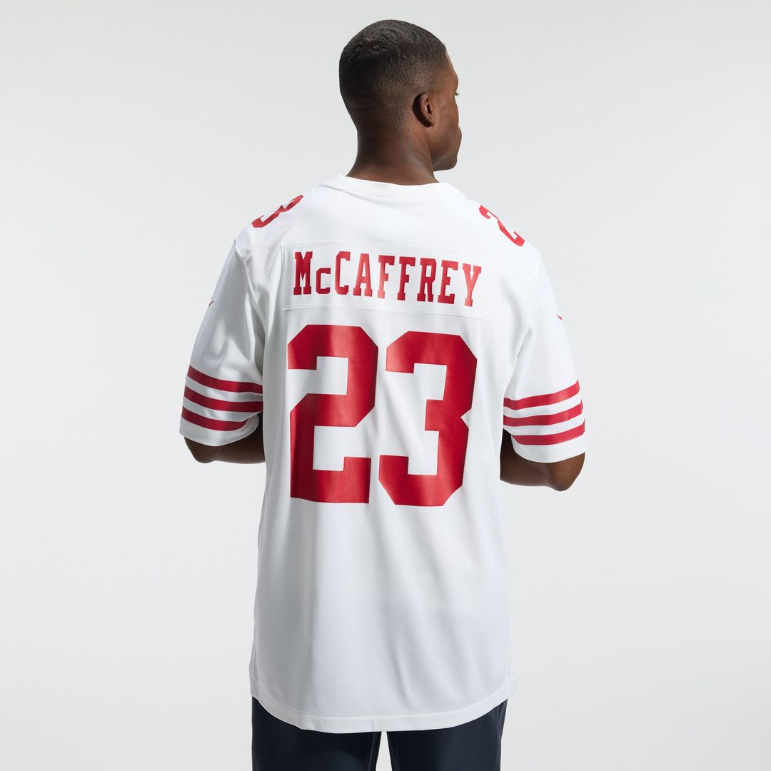 Christian McCaffrey San Francisco 49ers Nike White Game Player Jersey