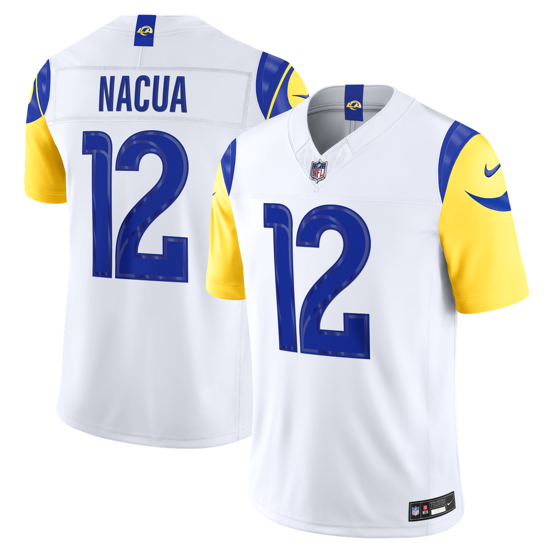 Puka Nacua Los Angeles Rams Nike White Vapor F.U.S.E. Stitched Limited Jersey