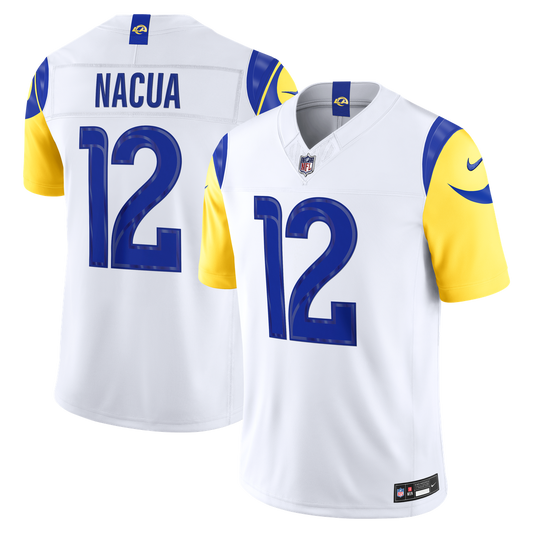 Puka Nacua Los Angeles Rams Nike White Vapor F.U.S.E. Stitched Limited Jersey