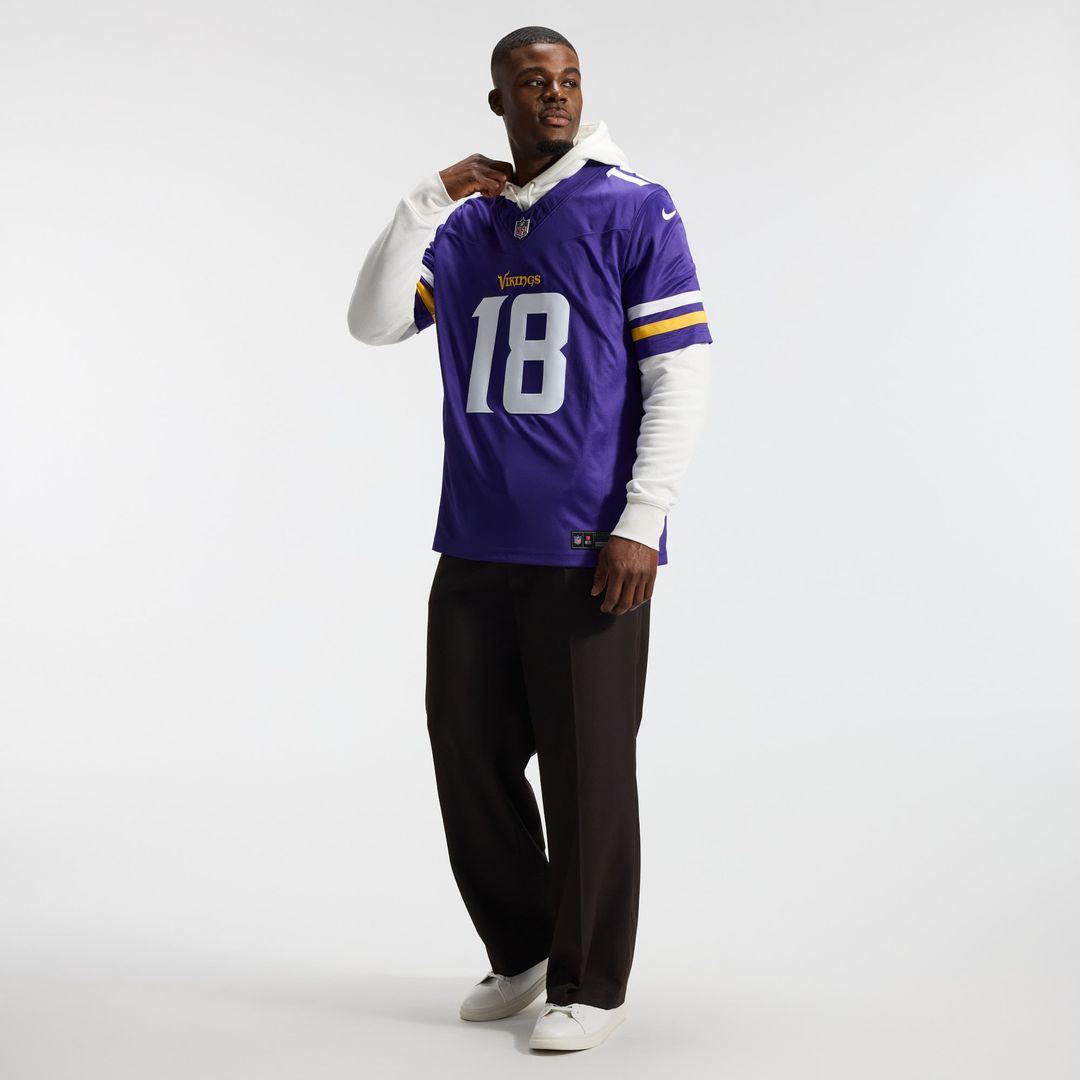 Justin Jefferson Minnesota Vikings Nike White Alternate Vapor F.U.S.E. Stitched Limited Jersey