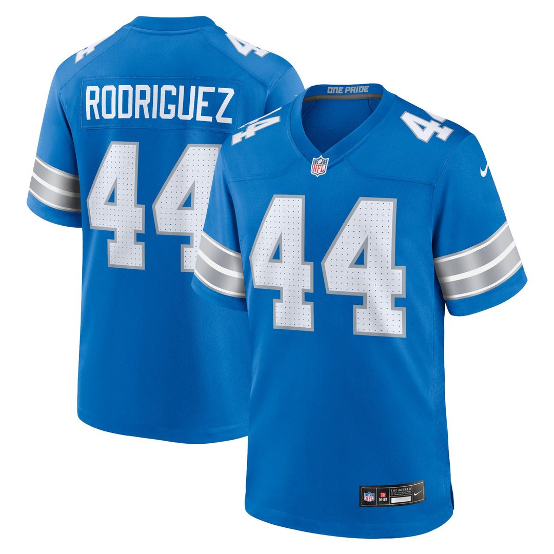 Malcolm Rodriguez Detroit Lions Nike Blue Game Jersey