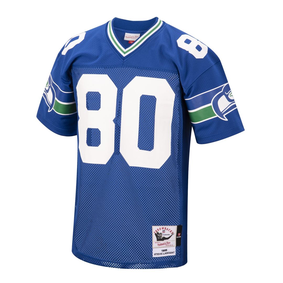Steve Largent Seattle Seahawks 1985 Mitchell & Ness Royal Authentic Throwback Retired Player Jersey