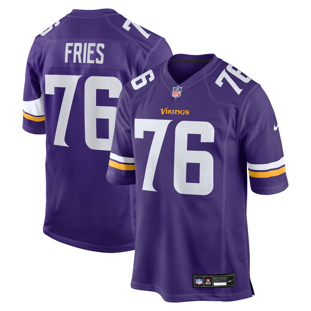 Will Fries Minnesota Vikings Nike Purple Team Game Jersey