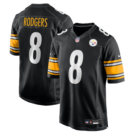 Aaron Rodgers Pittsburgh Steelers Nike Black Game Jersey