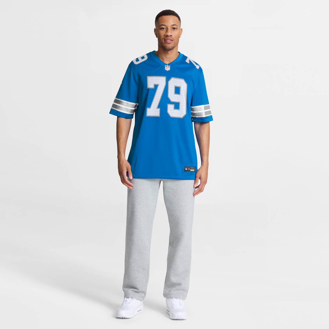 Larry Borom Detroit Lions Nike Blue Team Game Jersey