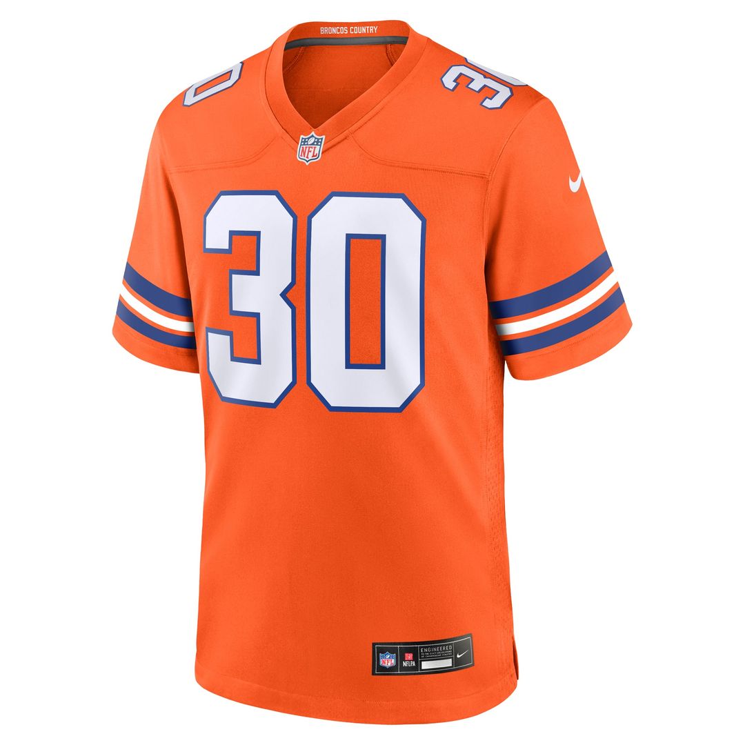 Terrell Davis Denver Broncos Nike Orange Retired Player Alternate Game Jersey