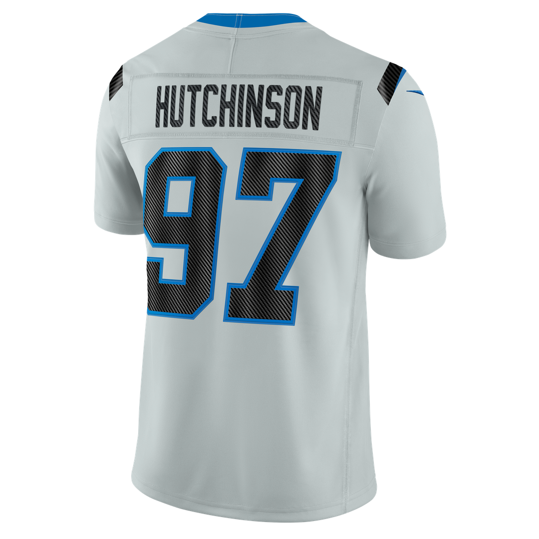 Aidan Hutchinson Detroit Lions Nike Silver 2026 Rivalries Collection Stitched Limited Jersey