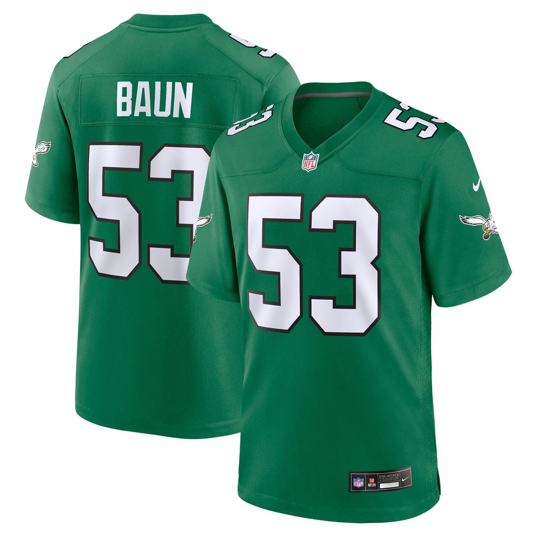 Zack Baun Philadelphia Eagles Nike Kelly Green Alternate Game Jersey