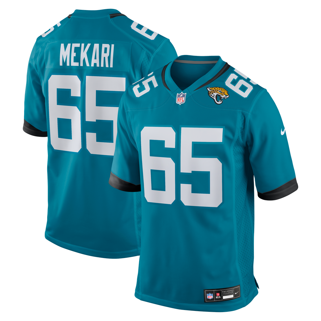 Patrick Mekari Jacksonville Jaguars Nike Teal Team Game Jersey