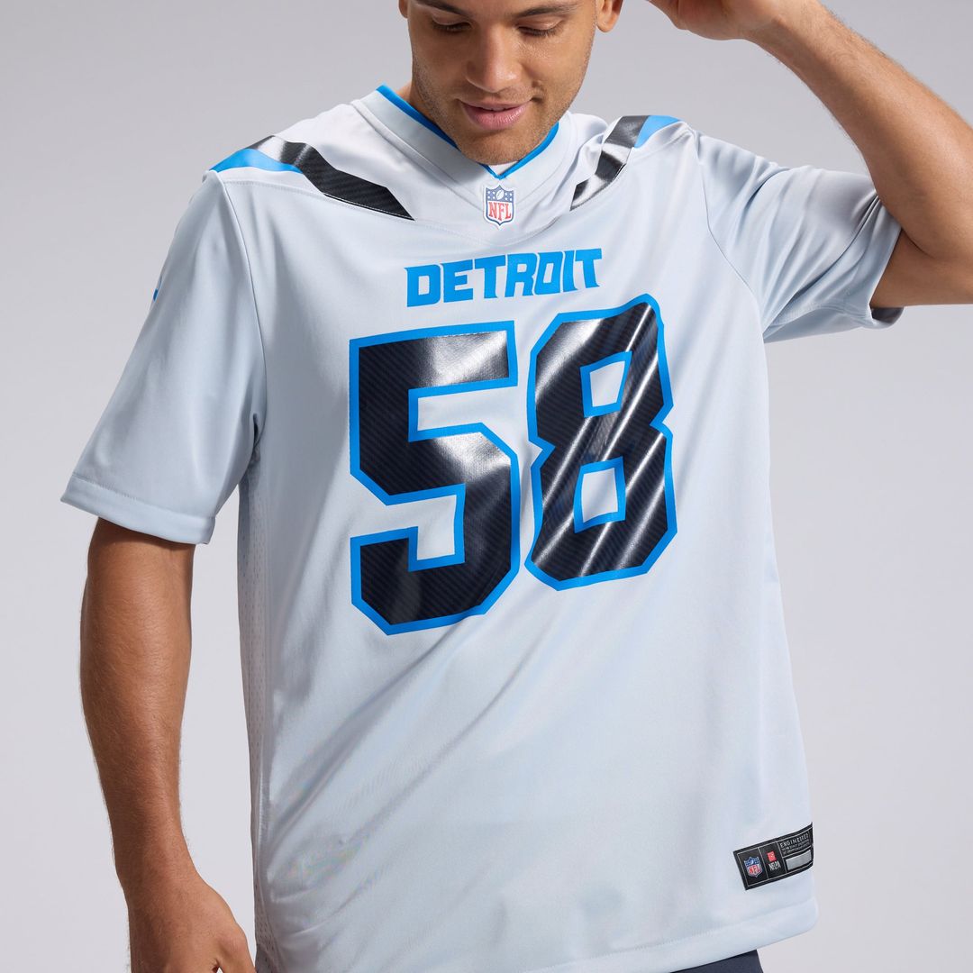 Penei Sewell Detroit Lions Nike Silver 2026 Rivalries Collection Game Jersey