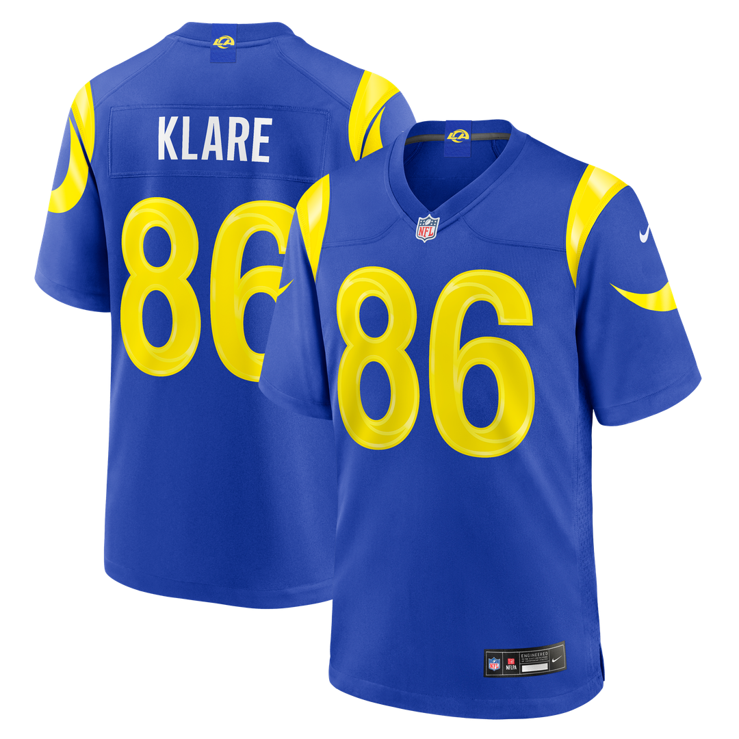 Max Klare Los Angeles Rams Nike Royal Team Game Jersey