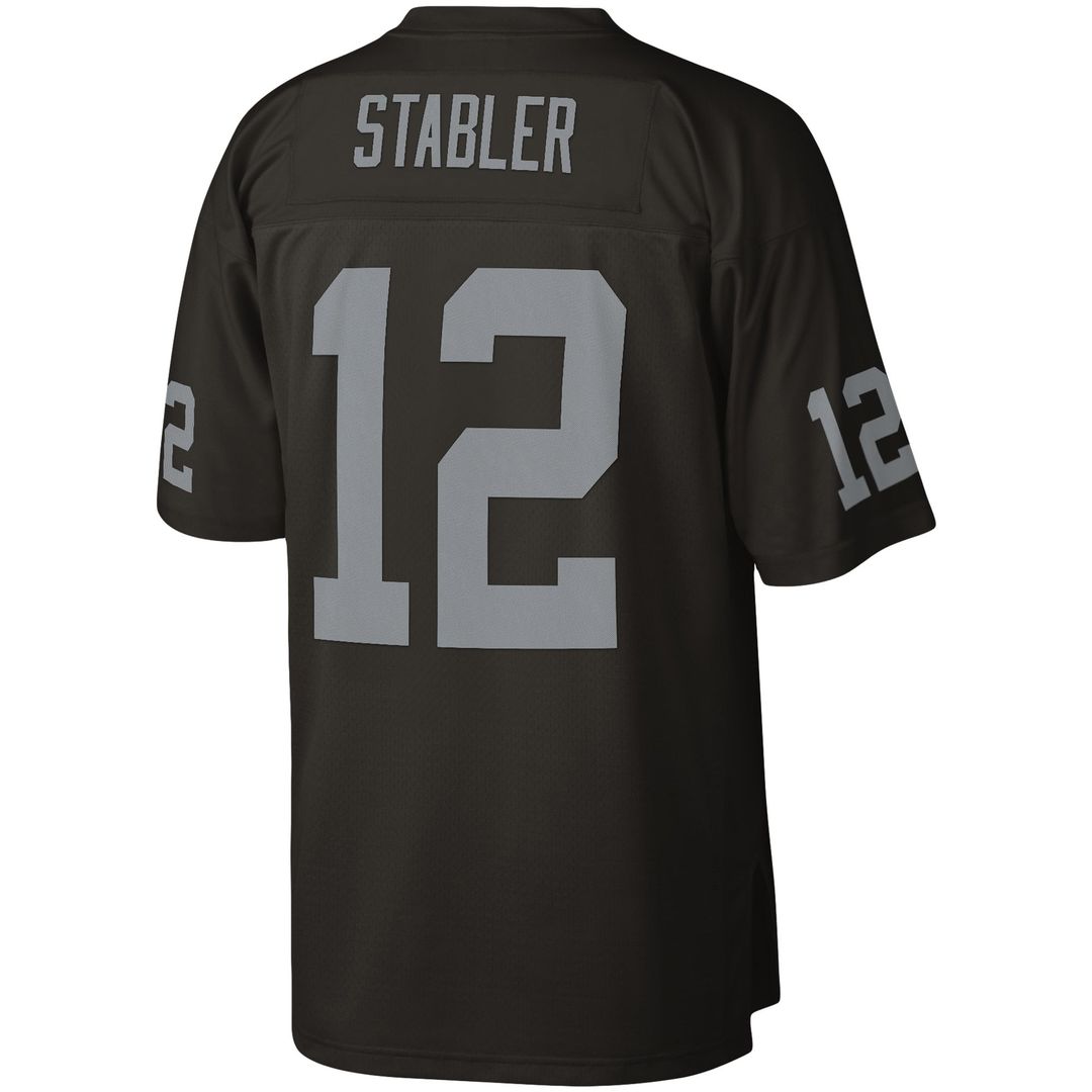 Ken Stabler Las Vegas Raiders Mitchell & Ness Black Legacy Replica Jersey
