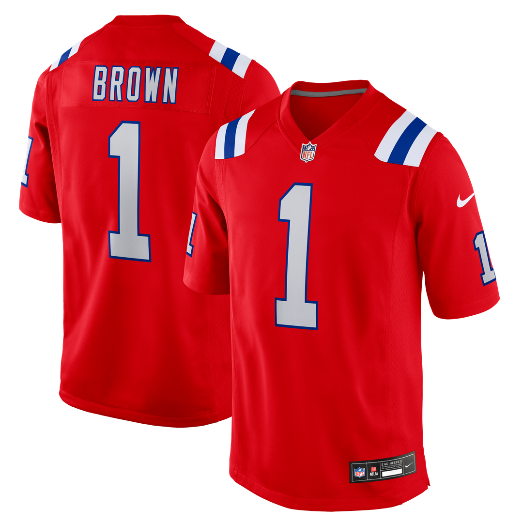 A.J. Brown New England Patriots Nike Red Game Jersey