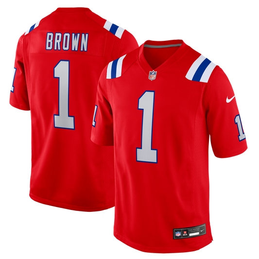 A.J. Brown New England Patriots Nike Red Game Jersey