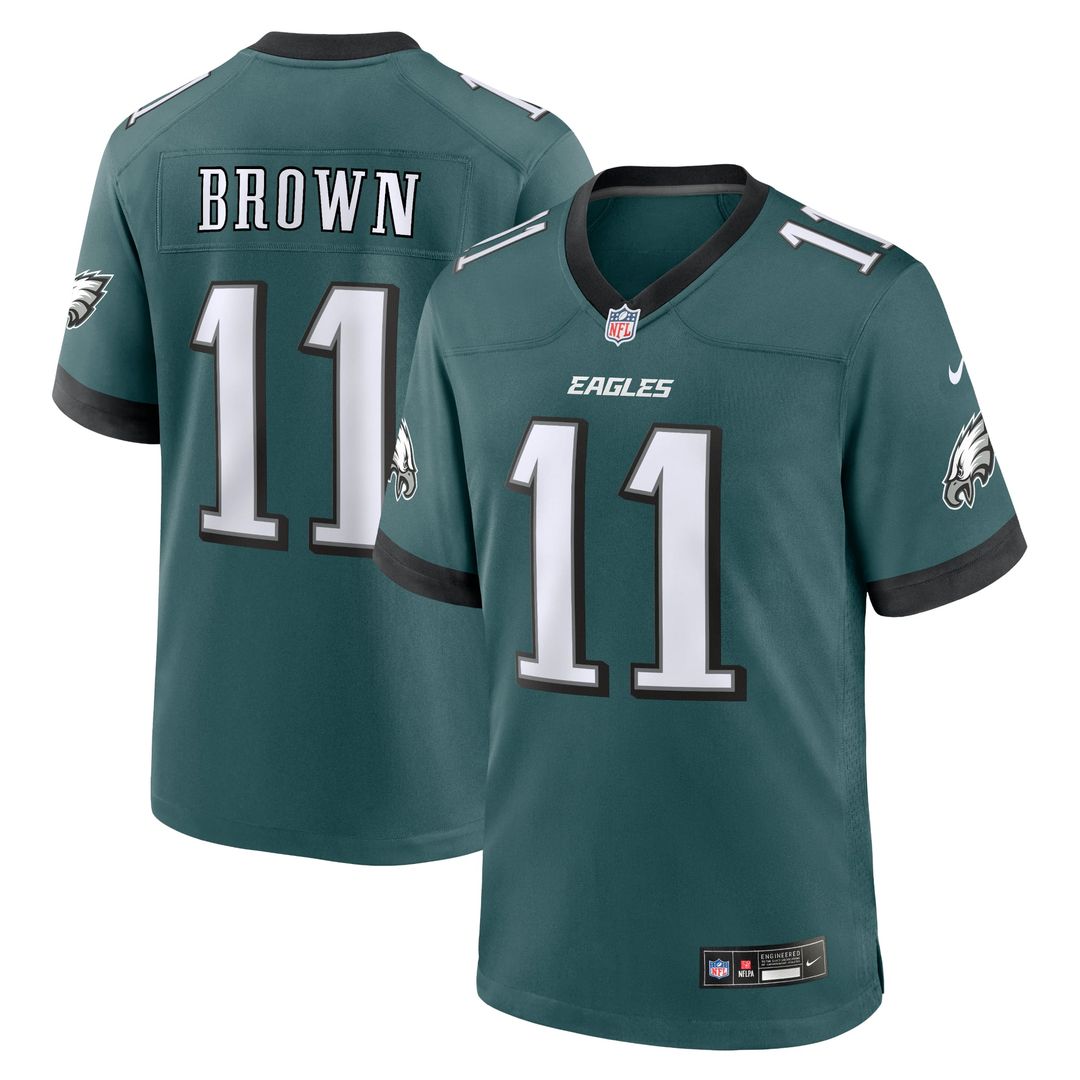 A.J. Brown Philadelphia Eagles Nike Midnight Green Team Game Jersey