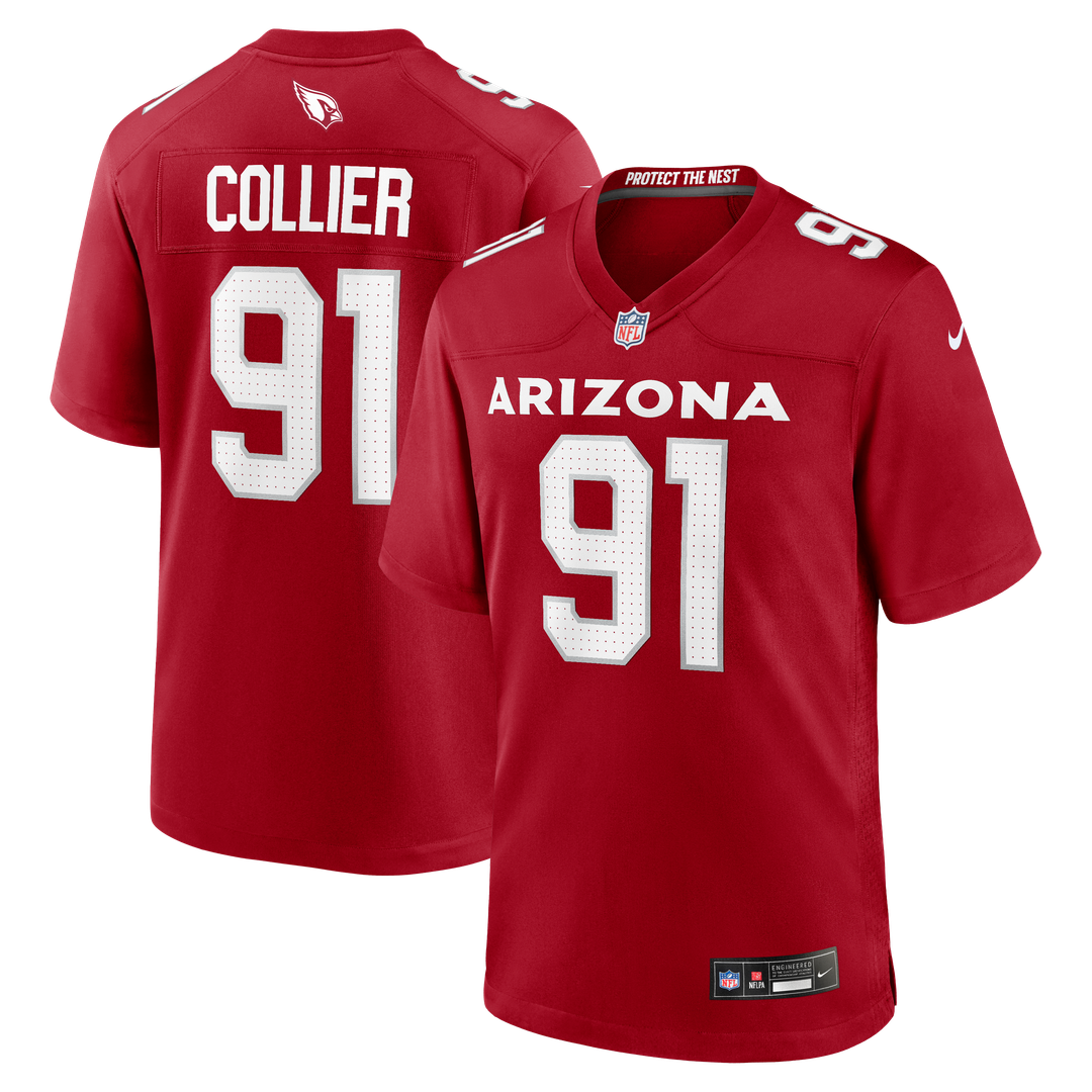 L.J. Collier Arizona Cardinals Nike Cardinal Team Game Jersey