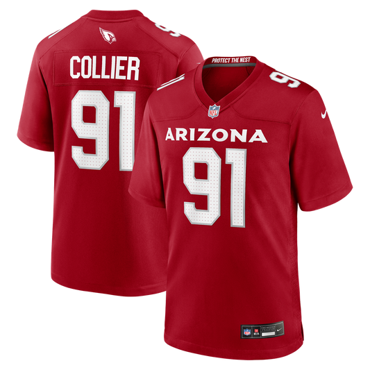 L.J. Collier Arizona Cardinals Nike Cardinal Team Game Jersey