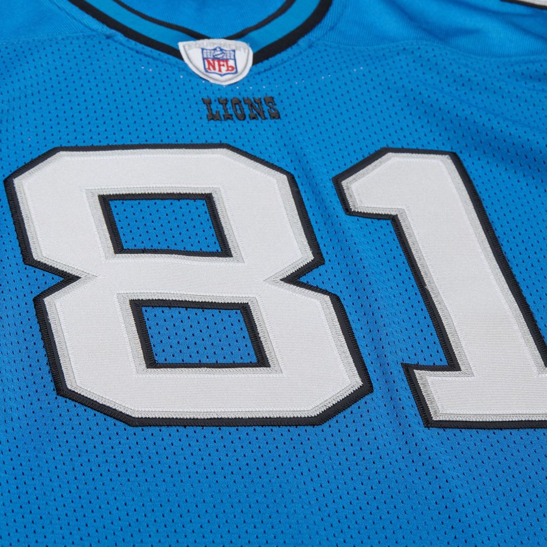 Calvin Johnson Detroit Lions Mitchell & Ness Black 2007 Authentic Throwback Jersey