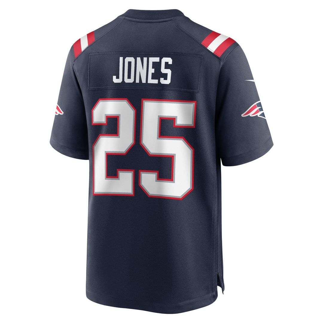 Marcus Jones New England Patriots Nike Navy Game Player Jersey