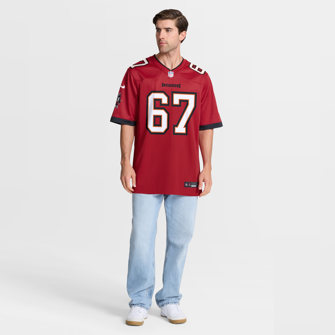 Luke Goedeke Tampa Bay Buccaneers Nike Red Game Player Jersey