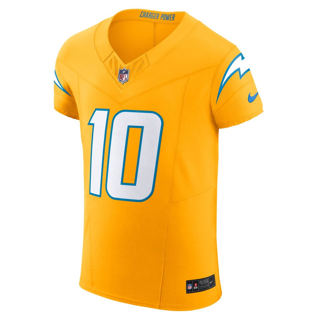 Justin Herbert Los Angeles Chargers Nike Gold Alternate Vapor F.U.S.E. Elite Jersey