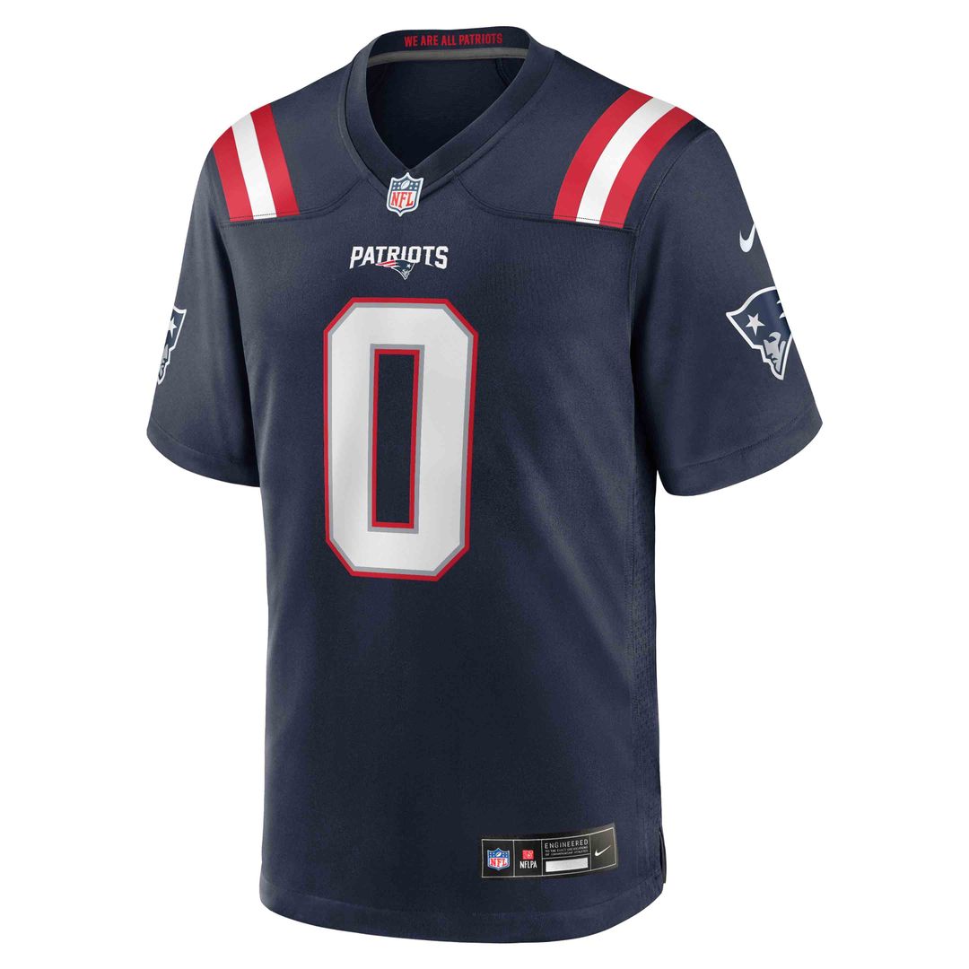 Christian Gonzalez New England Patriots Nike White Game Jersey