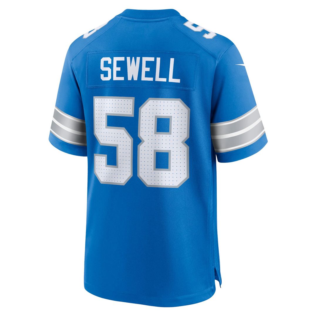 Penei Sewell Detroit Lions Nike Blue Game Jersey