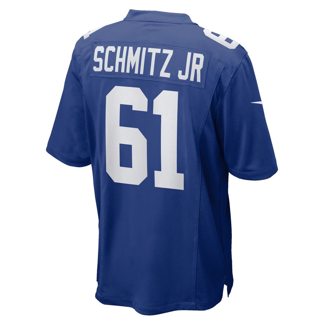 John Michael Schmitz Jr. New York Giants Nike Royal Team Game Jersey