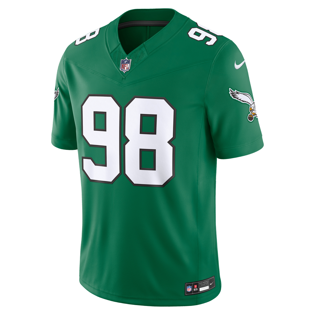 Jalen Carter Philadelphia Eagles Nike Kelly Green Alternate Vapor F.U.S.E. Stitched Limited Jersey