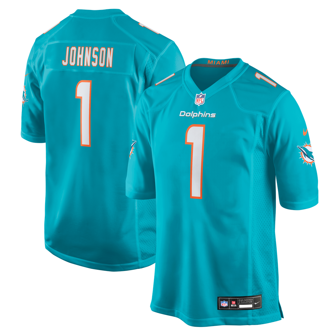 Chris Johnson Miami Dolphins Nike Aqua Team Game Jersey
