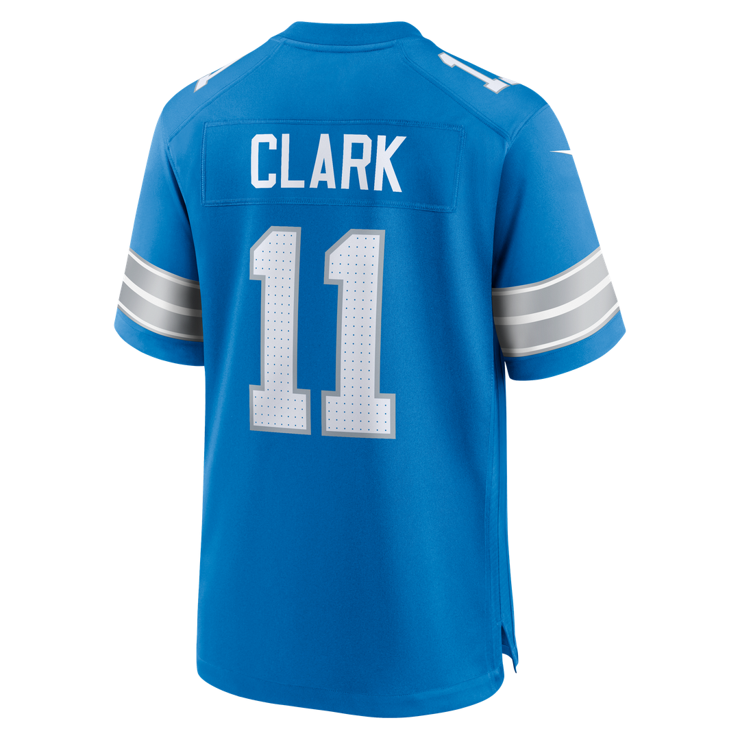 Damone Clark Detroit Lions Nike Blue Team Game Jersey