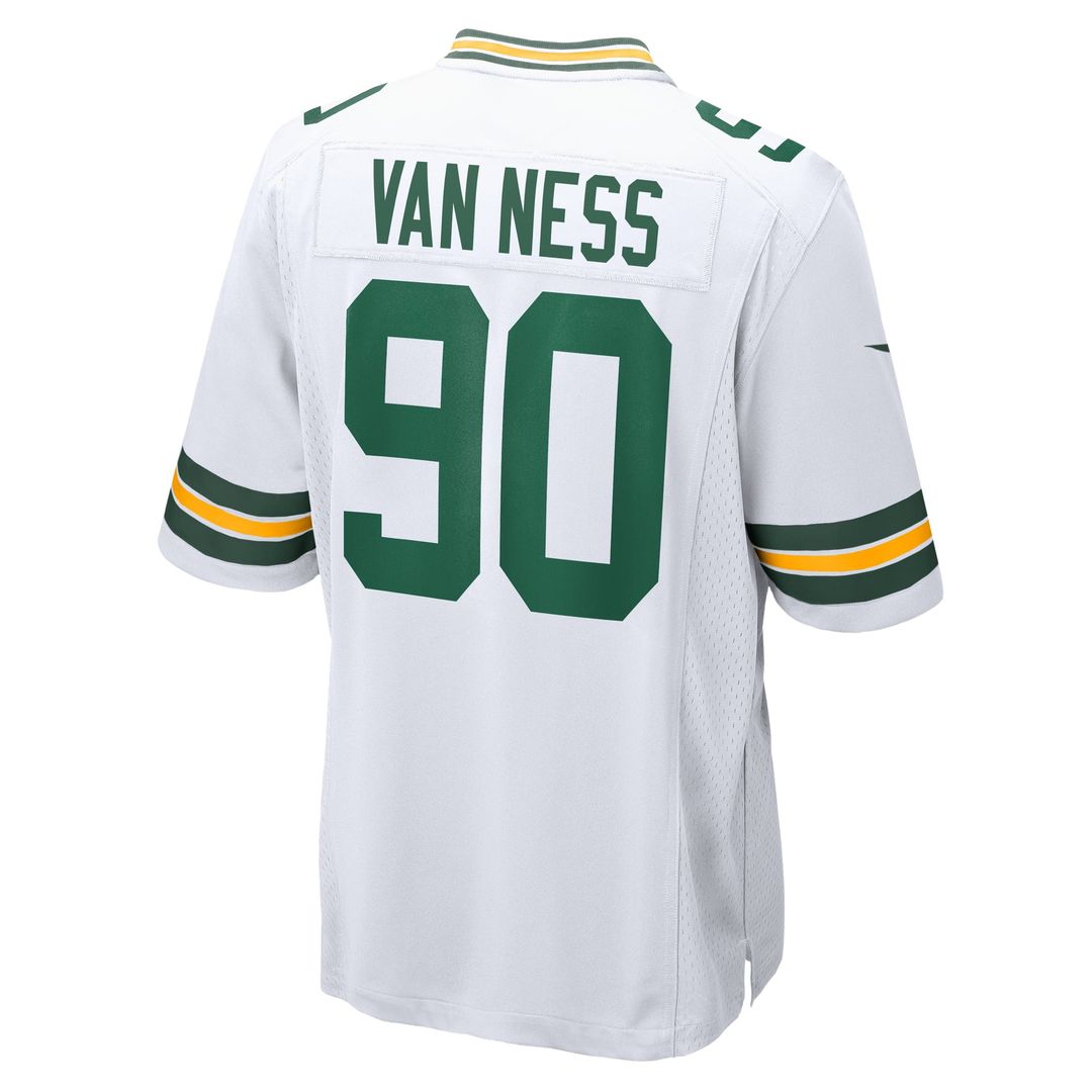 Lukas Van Ness Green Bay Packers Nike White Game Jersey