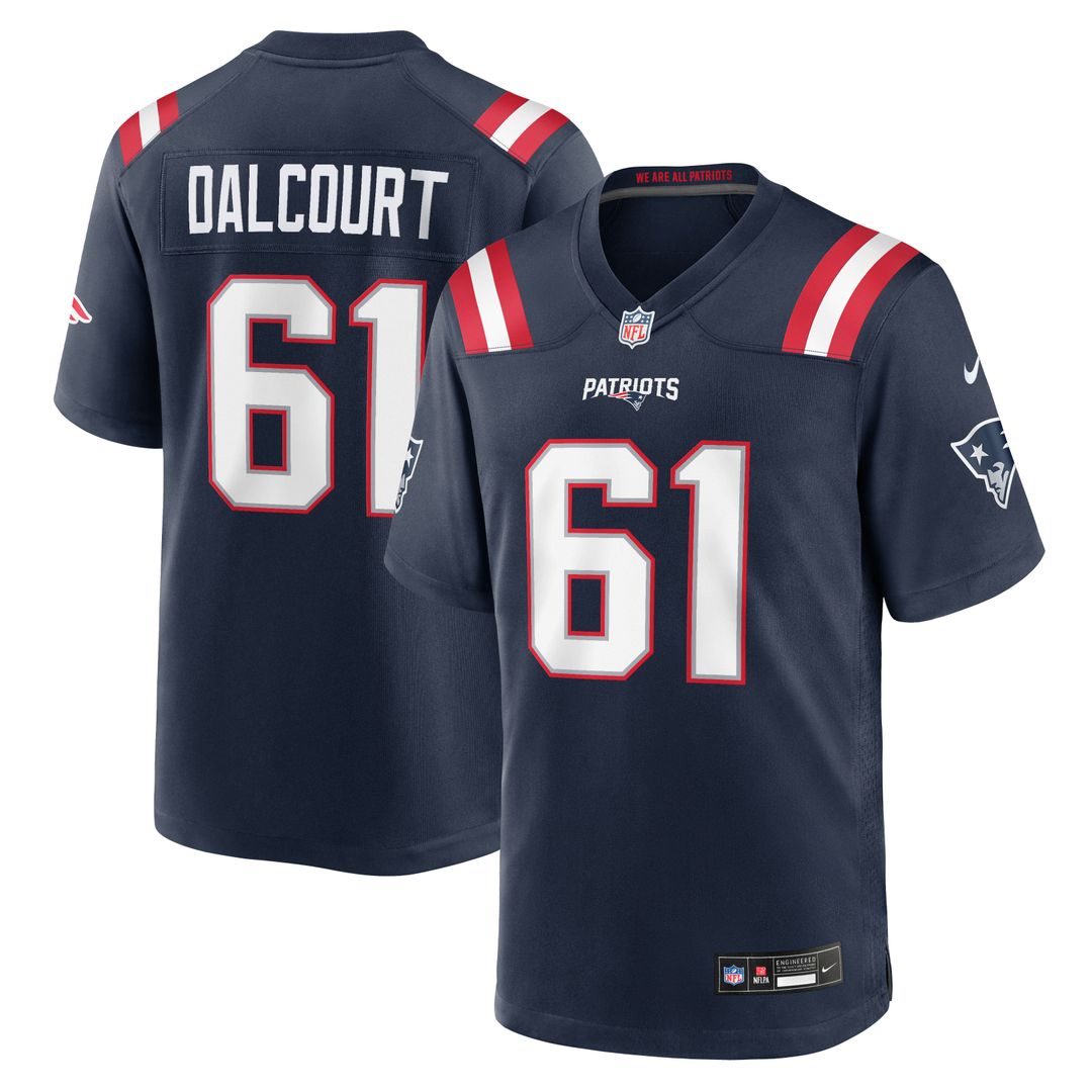 Darrian Dalcourt New England Patriots Nike Navy Team Game Jersey